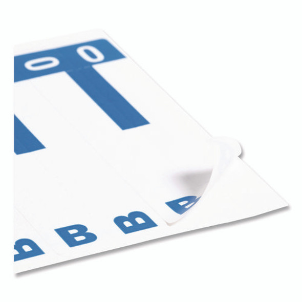 AlphaZ Color-Coded First Letter Combo Alpha Labels, B/O, 1.16 x 3.63, Dark Blue/White, 5/Sheet, 20 Sheets/Pack