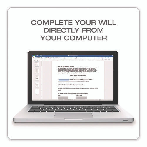 Last Will and Testament Digital Download with Instructions, Inkjet/Laser Printable, 8.5 x 11, Unlimited Number of Forms