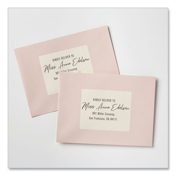Rectangle Labels, Inkjet/Laser Printers, 3 x 3.75, Pearl Ivory, 6/Sheet, 8 Sheets/Box