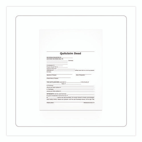 Quitclaim Deed Forms with Instructions and Free Downloads, One-Part (No Copies), 8.5 x 11, 4 Forms Total