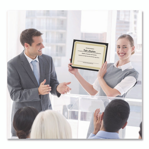 Foil Border Certificates, 8.5 x 11, Ivory/Gold with Channel Gold Border, 12/Pack