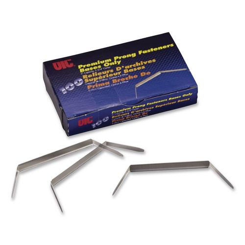 Prong Fastener Base, 2" Capacity, 2.75" Center to Center, Silver, 100/Box