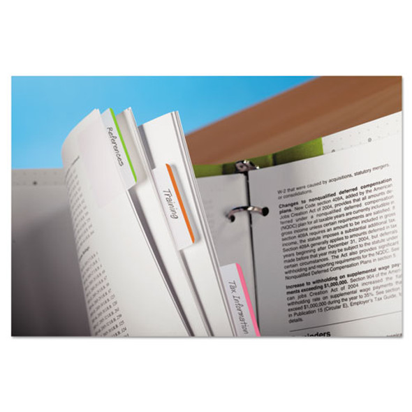Lined Tabs, 1/5-Cut, Assorted Bright Colors, 2" Wide, 24/Pack