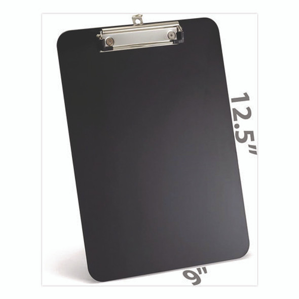 Plastic Magnetic Clipboard, 1.5" Clip Capacity, Holds 8 x 11.5 Sheets, Black