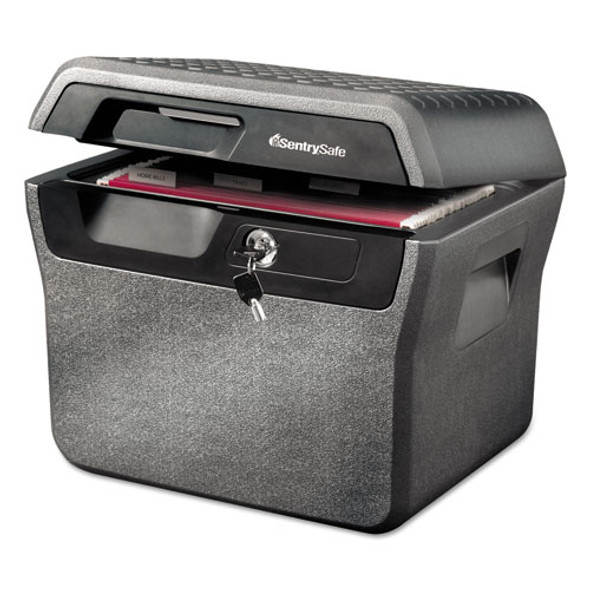 Waterproof Fire-Resistant File, 0.66 cu ft,16.63w x 13.88d x 14.13h, Charcoal Gray