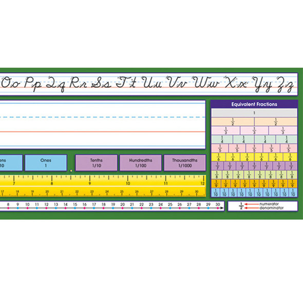 Adhesive Intermediate Contemporary Cursive Desk Plates, 17.5" x 4", Pack of 36