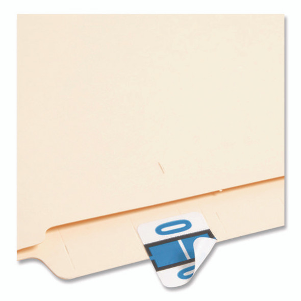 A-Z Color-Coded End Tab Filing Labels, O, 1 x 1.25, White, 500/Roll