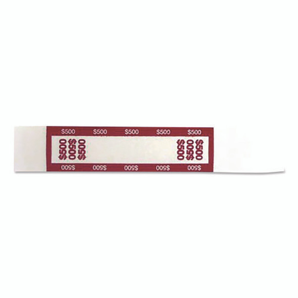 Currency Straps, $500, Self-Adhesive, 1,000/Pack