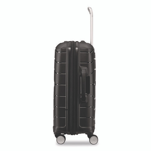 Freeform Hard Side Carry-On Suitcase, Four-Wheeled Spinner, 15.25 x 10 x 21.25, Black