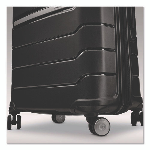 Freeform Hard Side Carry-On Suitcase, Four-Wheeled Spinner, 15.25 x 10 x 21.25, Black