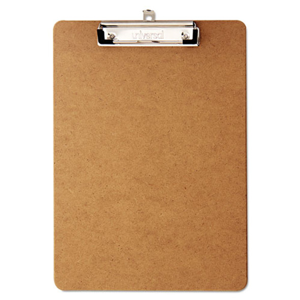Hardboard Clipboard with Low-Profile Clip, 0.5" Clip Capacity, Holds 8.5 x 11 Sheets, Brown, 6/Pack