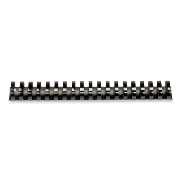 Plastic Comb Bindings, 1 1/2" Diameter, 340 Sheet Capacity, Black, 50/Pack