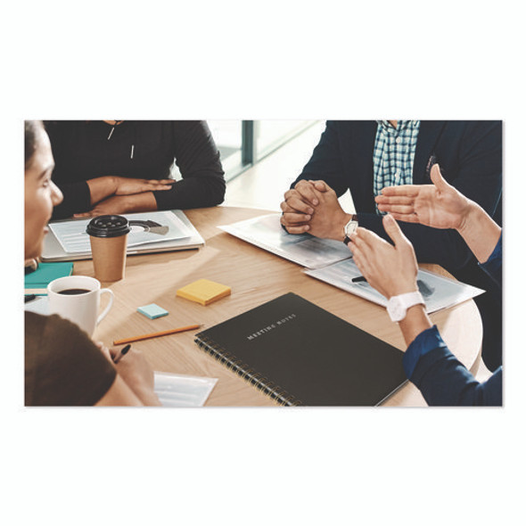 Meeting Notes Book, Space for Up to 159 Meetings, Meeting-Minutes/Notes Format, Black/Gold Cover, (80) 11 x 8.5 Sheets