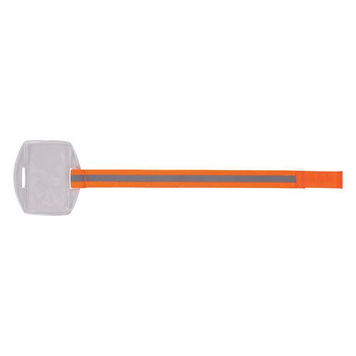 Squids 3386 Arm Band ID/Badge Holder, Vertical, Hi-Vis Orange, 3.75 x 4.25 Holder, 2.5 x 4 Insert, 10/Pack