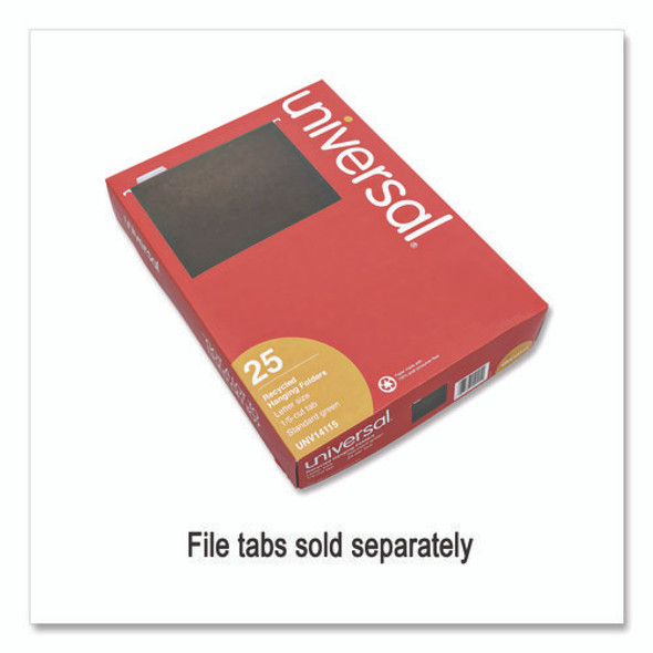 Hanging File Folders, Letter Size, 1/5-Cut, Standard Green, 25/Box Hanging File Folders, Letter Size, 1/5-Cut, Standard Green, 25/Box