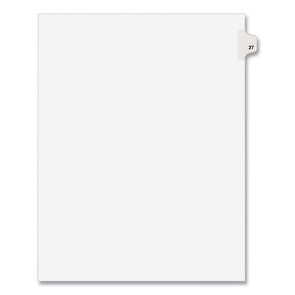 Preprinted Legal Exhibit Side Tab Index Dividers, Avery Style, 10-Tab, 27, 11 x 8.5, White, 25/Pack, (1027)