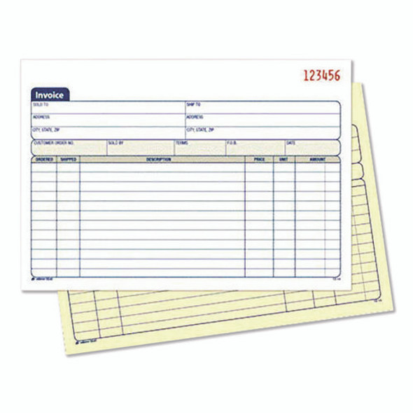 Multipart General-Purpose Invoice Pad, Two-Part Carbonless, 7.94 x 5.56, 50 Forms Total Multipart General-Purpose Invoice Pad, Two-Part Carbonless, 7.94 x 5.56, 50 Forms Total