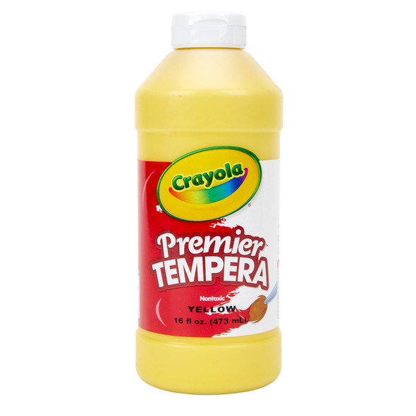 Premier Tempera Paint, 16 oz, Yellow, Pack of 3