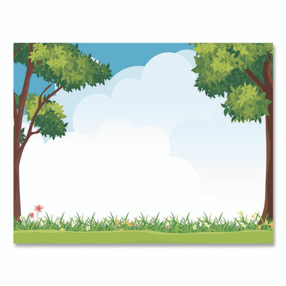Tree Free Award Certificates, 8.5 x 11, Green/Brown/Blue, with Outside Scene Border, 15/Pack