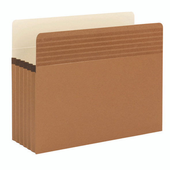 Easy Grip Pockets, 5.25" Expansion, Letter Size, Redrope, 10/Box