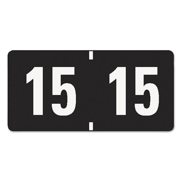 Yearly End Tab File Folder Labels, 15, 0.75 x 1.5, Black, 500/Roll