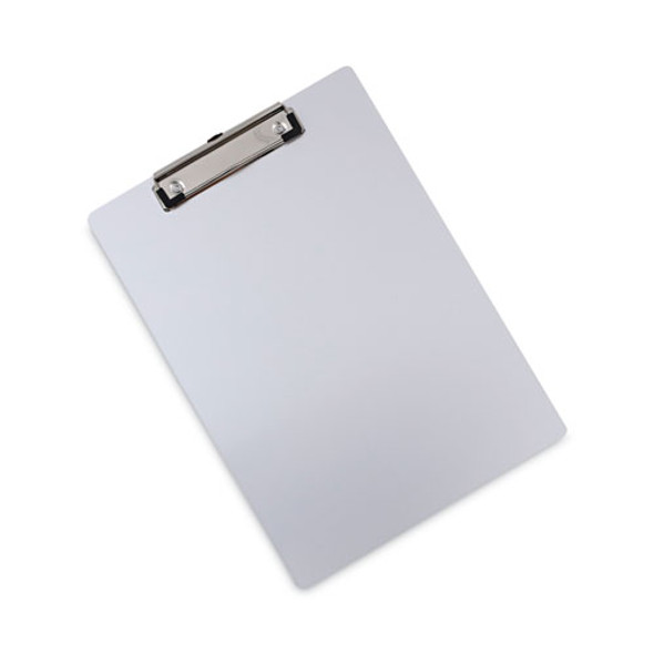 Aluminum Clipboard with Low Profile Clip, 0.5" Clip Capacity, Holds 8.5 x 11 Sheets, Aluminum