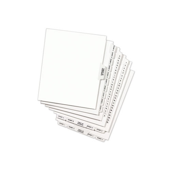 Avery-Style Preprinted Legal Side Tab Divider, 26-Tab, Exhibit E, 11 x 8.5, White, 25/Pack, (1375)