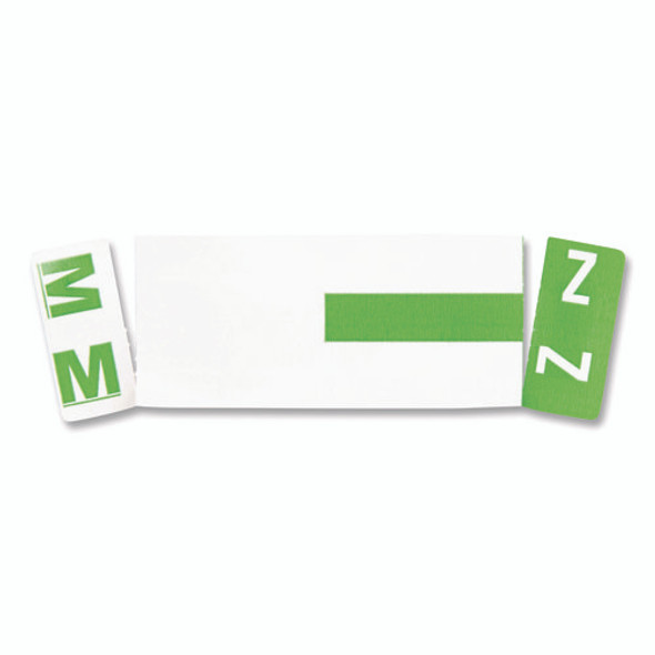 AlphaZ Color-Coded First Letter Combo Alpha Labels, M/Z, 1.16 x 3.63, Light Green/White, 5/Sheet, 20 Sheets/Pack