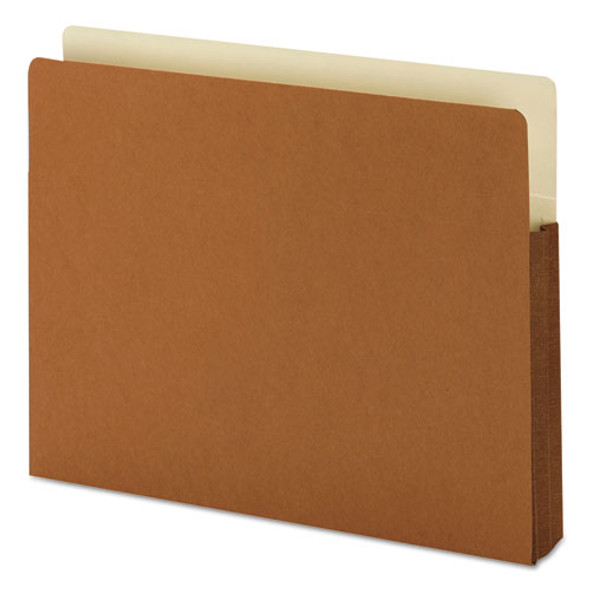 Redrope Drop-Front File Pockets with Fully Lined Gussets, 1.75" Expansion, Letter Size, Redrope, 25/Box