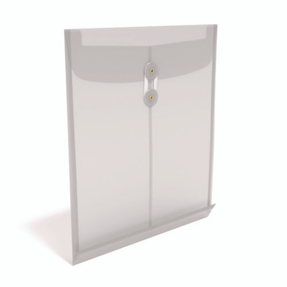 Poly String and Button Storage Envelope, Letter Size, Clear, 5/Pack