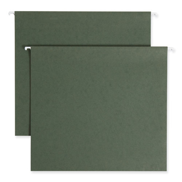Box Bottom Hanging File Folders, 3" Capacity, Letter Size, Standard Green, 25/Box