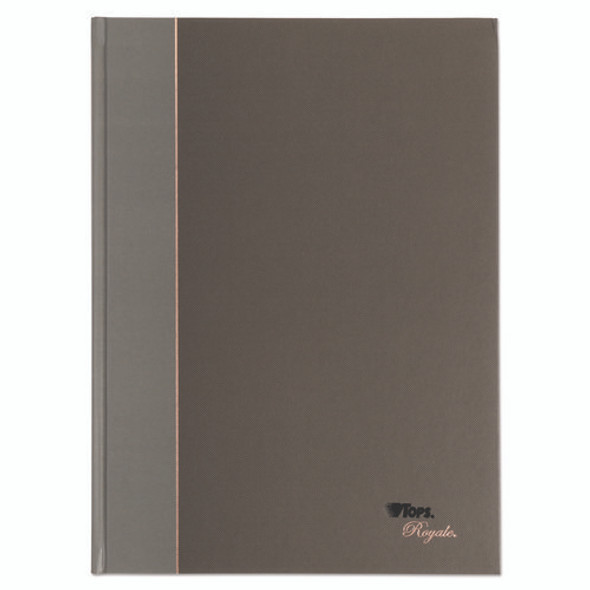 Royale Casebound Business Notebooks, 1-Subject, Medium/College Rule, Black/Gray Cover, (96) 11.75 x 8.25 Sheets