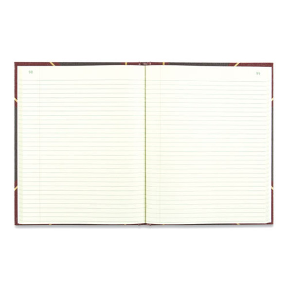 Texthide Eye-Ease Record Book, Black/Burgundy/Gold Cover, 10.38 x 8.38 Sheets, 300 Sheets/Book