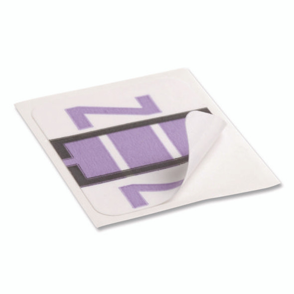 A-Z Color-Coded End Tab Filing Labels, Z, 1 x 1.25, White, 500/Roll