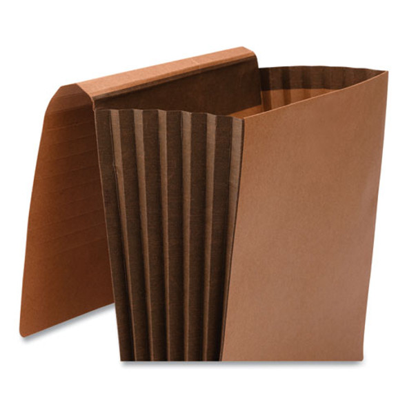 TUFF Expanding Wallets, 5.25" Expansion, 1 Section, Elastic Cord Closure, Letter Size, Redrope
