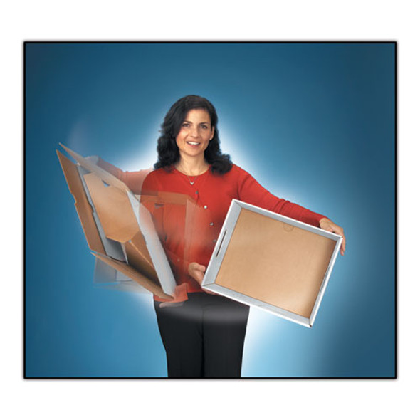 STOR/FILE Medium-Duty 100% Recycled Storage Boxes, Legal Files, 15.88" x 25.38" x 10.25", Kraft/Green, 12/Carton