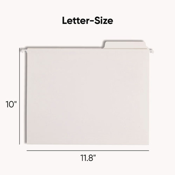FasTab Hanging Folders, Letter Size, 1/3-Cut Tabs, White, 20/Box