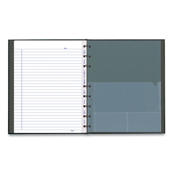 MiracleBind Notebook, 1-Subject, Medium/College Rule, Black Cover, (75) 9.25 x 7.25 Sheets