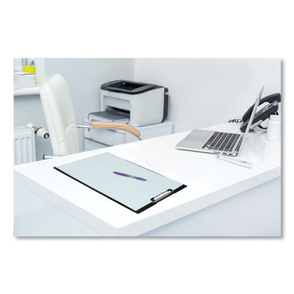 Aluminum Clipboard, 1" Clip Capacity, Holds 8.5 x 14 Sheets, Black