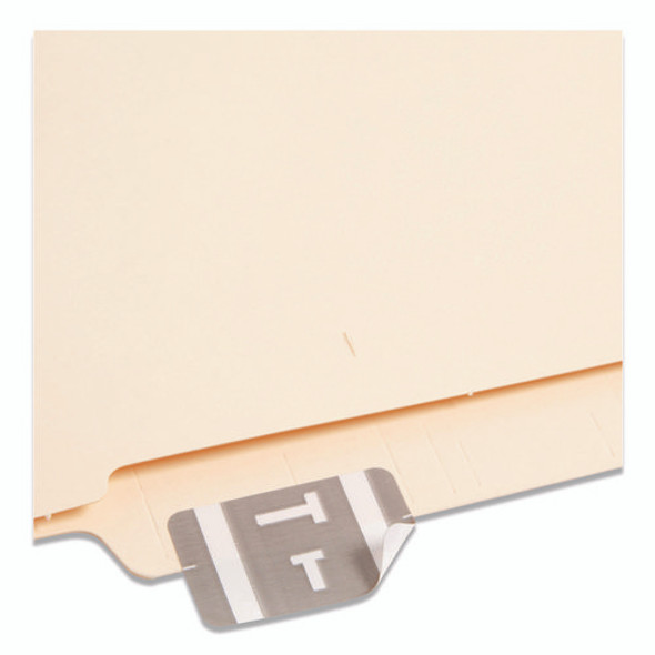 AlphaZ Color-Coded Second Letter Alphabetical Labels, T, 1 x 1.63, Gray, 10/Sheet, 10 Sheets/Pack