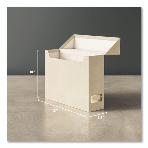 Flip Top Box, Letter Files, 13 x 3.7 x 10, Beige