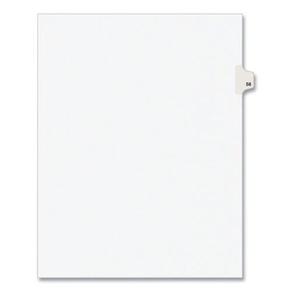 Preprinted Legal Exhibit Side Tab Index Dividers, Avery Style, 10-Tab, 56, 11 x 8.5, White, 25/Pack, (1056)