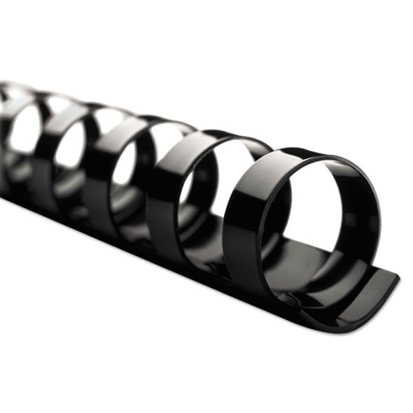 CombBind Standard Spines, 3/4" Diameter, 160 Sheet Capacity, Black, 100/Box