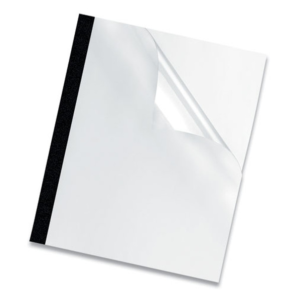 Thermal Binding System Presentation Covers, Clear, 181 to 240 Sheet Capacity, 11 x 8.5, Unpunched, 10/Pack