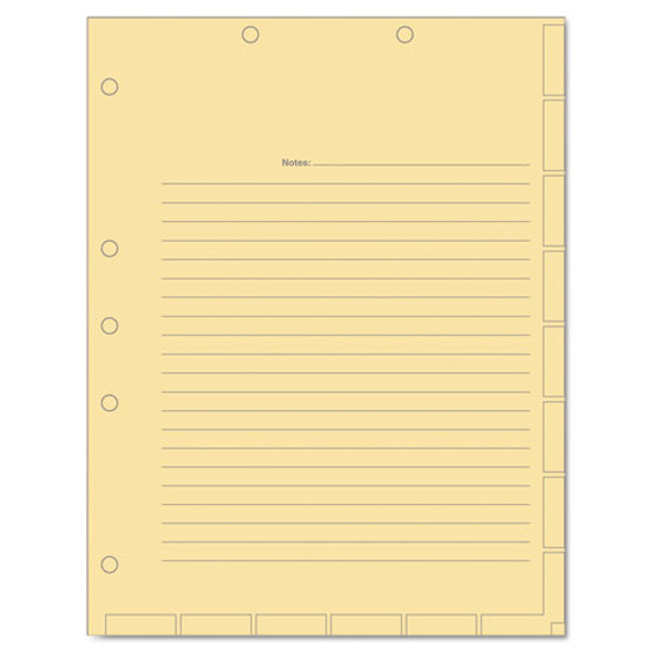 Medical Chart Index Divider Sheets, Untabbed, 11 x 8.5, Manila, 400/Box