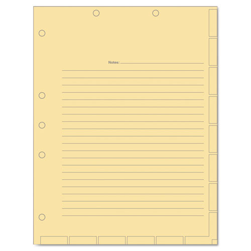 Medical Chart Index Divider Sheets, Untabbed, 11 x 8.5, Manila, 400/Box
