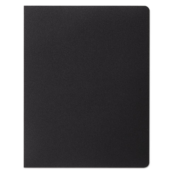 Opaque Plastic Presentation Covers for Binding Systems, Black, 11.25 x 8.75, Unpunched, 25/Pack