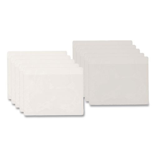 HOLD IT Poly Business Card Pocket, Top Load, 3.75 x 2.38, Clear, 10/Pack