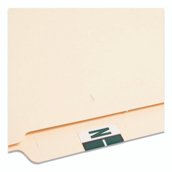 A-Z Color-Coded End Tab Filing Labels, N, 1 x 1.25, White, 500/Roll