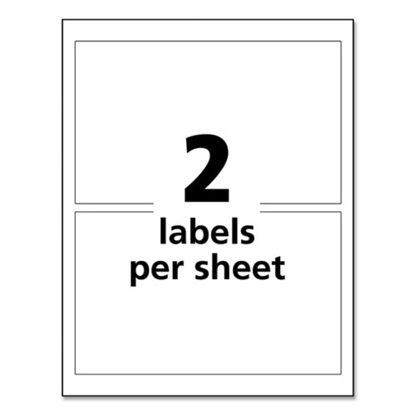UltraDuty GHS Chemical Waterproof and UV Resistant Labels, 4.75 x 7.75, White, 2/Sheet, 50 Sheets/Pack